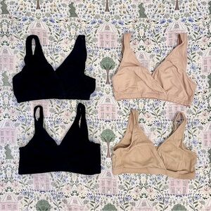 4 Motherhood maternity wireless nursing bras/bralettes size Large